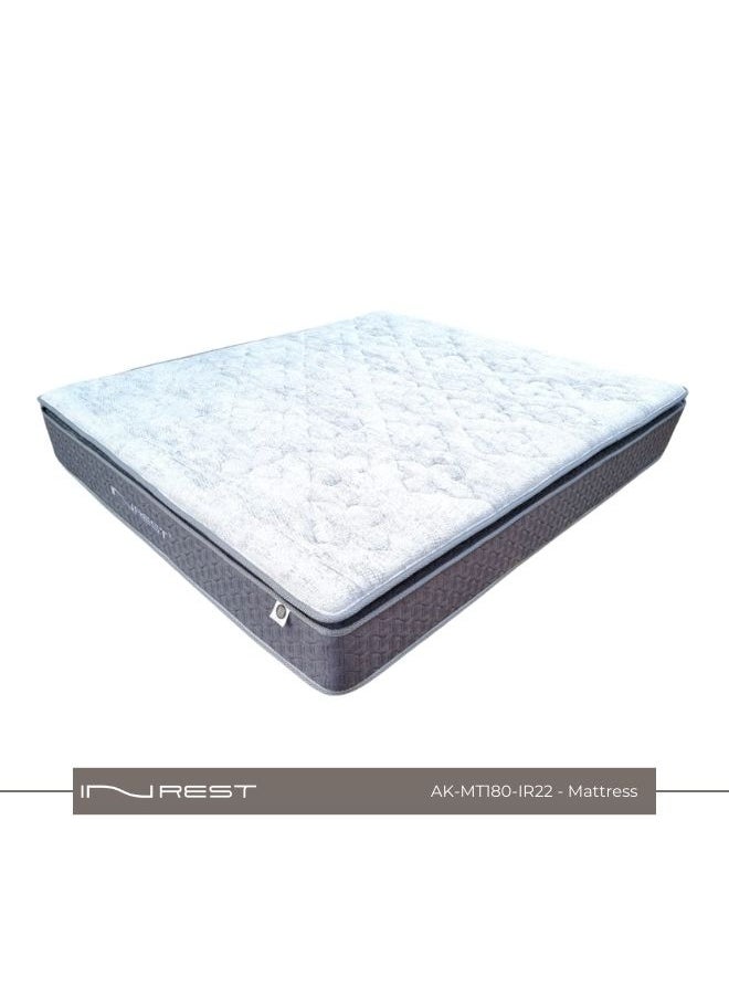 Inrest Home - INREST 22 Hotel Medical Mattress - King Size (180*200 cm), 30 cm Height, Advanced Pocket Spring Technology, Multi-Layer High-Quality Foam for Optimal Comfort, Back and Joint Support, Anti-Bacterial, Vibration Isolation - Image 1