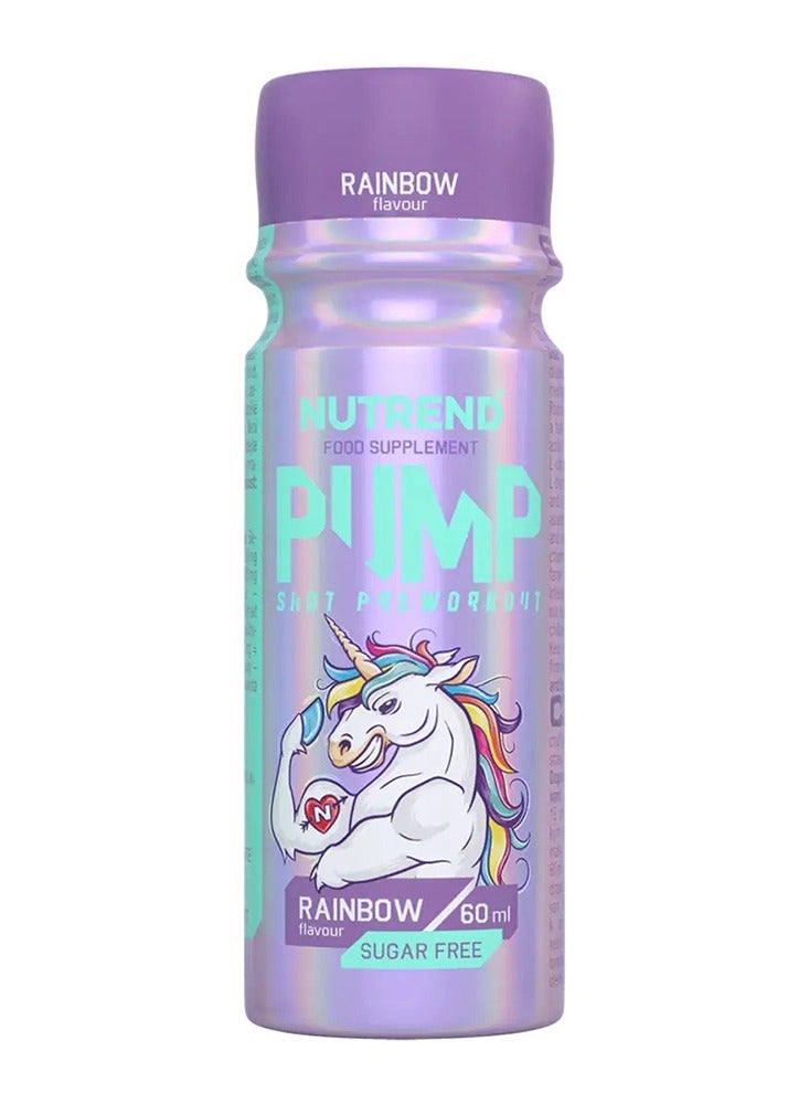 NUTREND PUMP SHOT PRE-WORKOUT RAINBOW FLAVOUR 60ML PACK OF 20 - Image 2