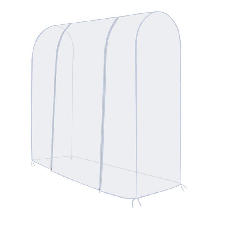 TzBBL Garment Rack Cover, Clothes Garment Rack Cover 5 Ft with Strong Zipper Protective Rail Cover 59" X 20" X 59" (150 X 50 X 150 cm)- Only Cover - Image 3