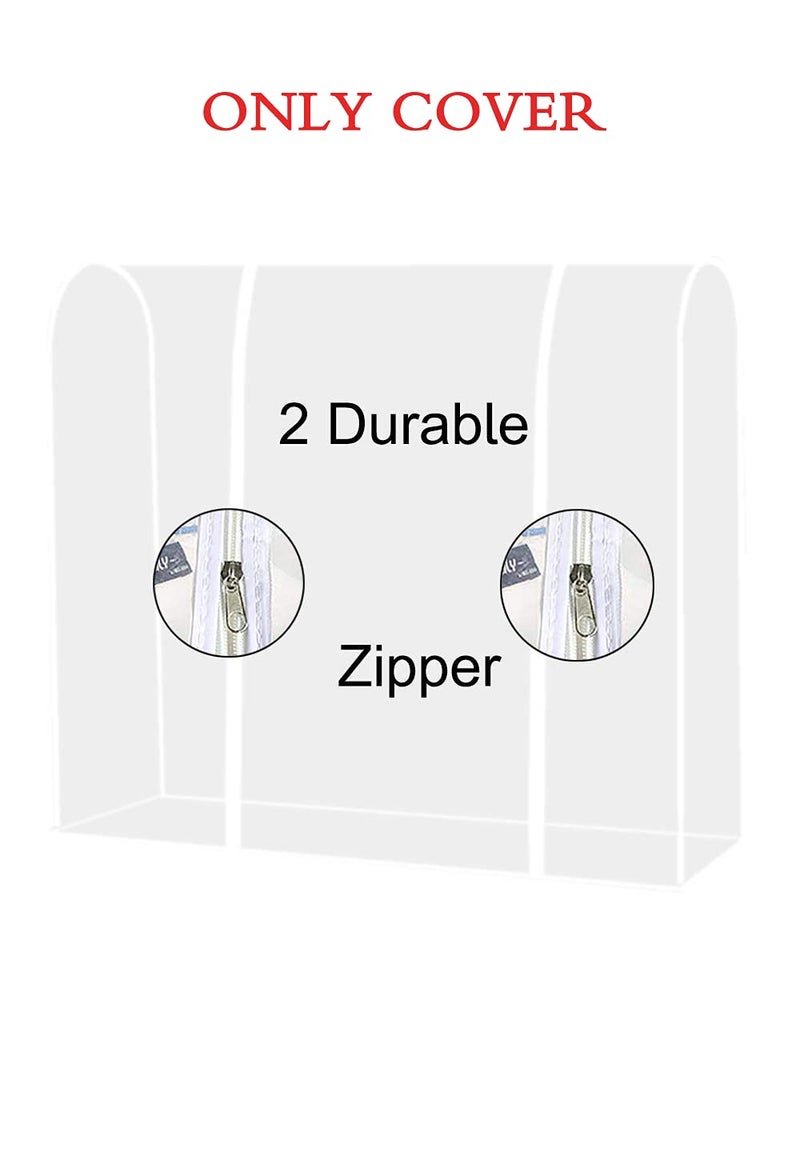 TzBBL Garment Rack Cover, Clothes Garment Rack Cover 5 Ft with Strong Zipper Protective Rail Cover 59" X 20" X 59" (150 X 50 X 150 cm)- Only Cover - Image 2