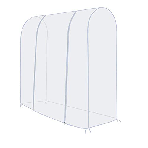 TzBBL Garment Rack Cover, Clothes Garment Rack Cover 5 Ft with Strong Zipper Protective Rail Cover 59" X 20" X 59" (150 X 50 X 150 cm)- Only Cover - Image 1