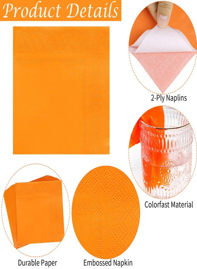 Heliltd 120Pcs Cocktail Napkins Rainbow Colorful Tissue Napkin Beverage Luncheon Paper Napkins Party Decoration, 6 Colors (Purple, Yellow, Light Blue, Rose Red, Green, Orange) - Image 3