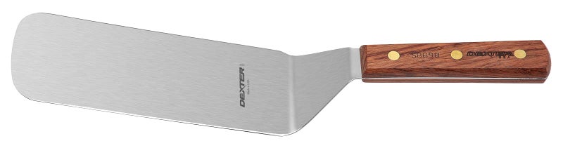Dexter-Russell Dexter-Russell S8698PCP Traditional Cake Turner 8" x 3" Rosewood Handle  - Image 1