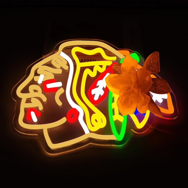 JFLLamp Ice Hockey Neon Signs for Wall Decor Neon Lights for Bedroom Led Business Signs Suitable for Man Cave Bar Pub Restaurant Christmas Gift Art - Image 2