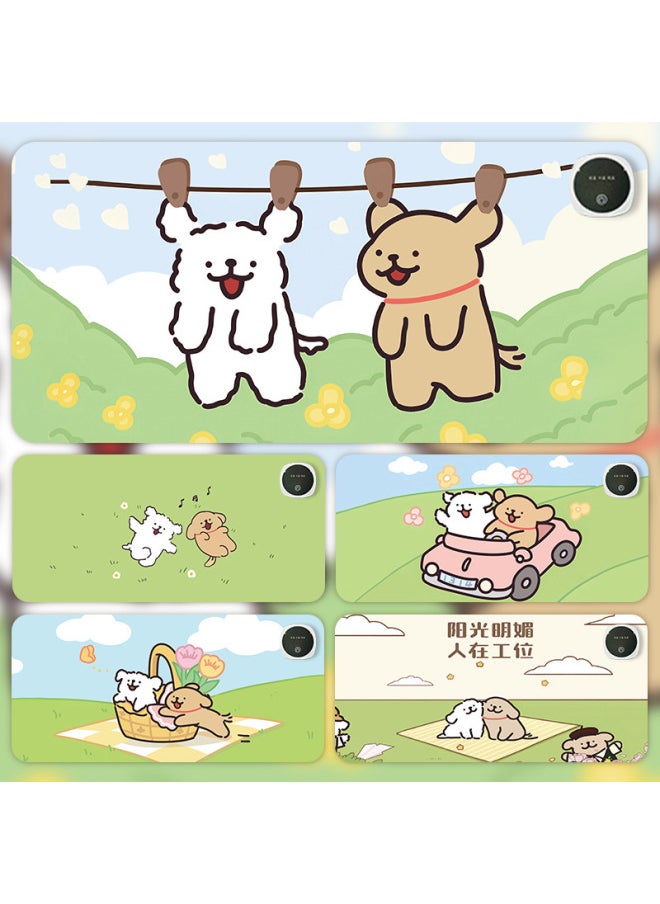Pen Puppy Heating Pad Warm Table Mat Office Computer Desktop Heating Mouse Pad-Color:700x330mm-Pattern:Jr-simple Puppy 102  - Image 2