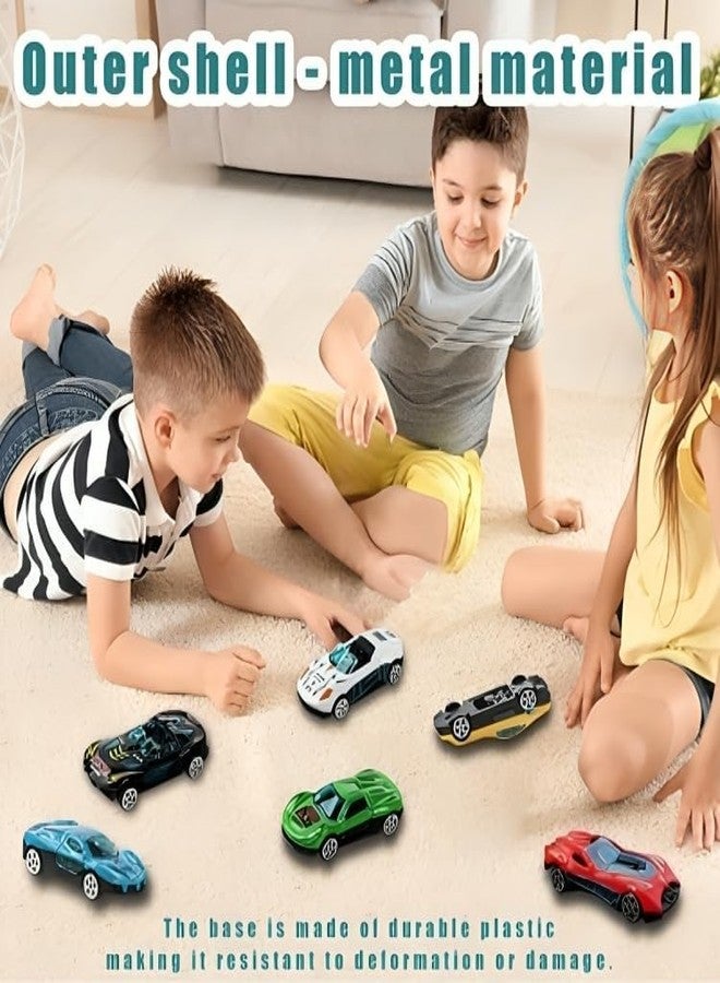 سكاي تيك مجموعة سيارات رياضية من سكاي تك®، 6 سيارات معدنية صغيرة، مجموعة دفع وتشغيل، 6 قطع، مجموعة سيارات سباق للأطفال الصغار، مجموعة سيارات مصبوبة للأولاد، زينة كعكة، هدية عيد ميلاد - Image 5