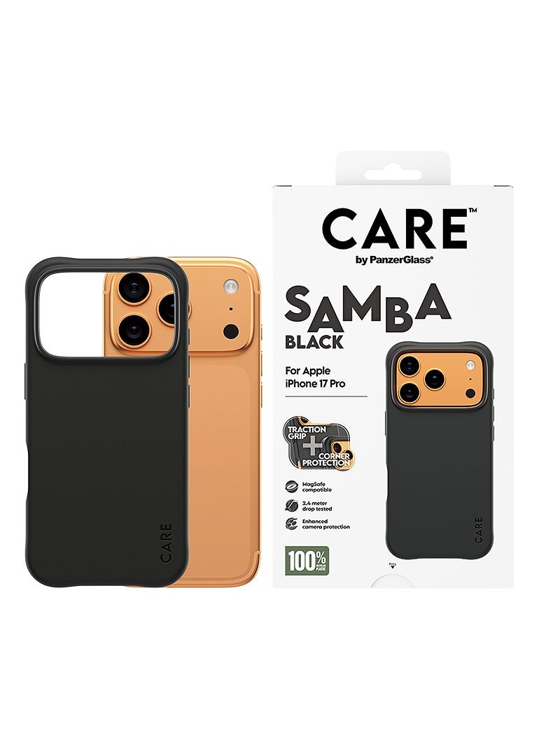 PanzerGlass CARE Fashionable Case Samba with MagSafe iPhone 17 Pro - Black - Image 1