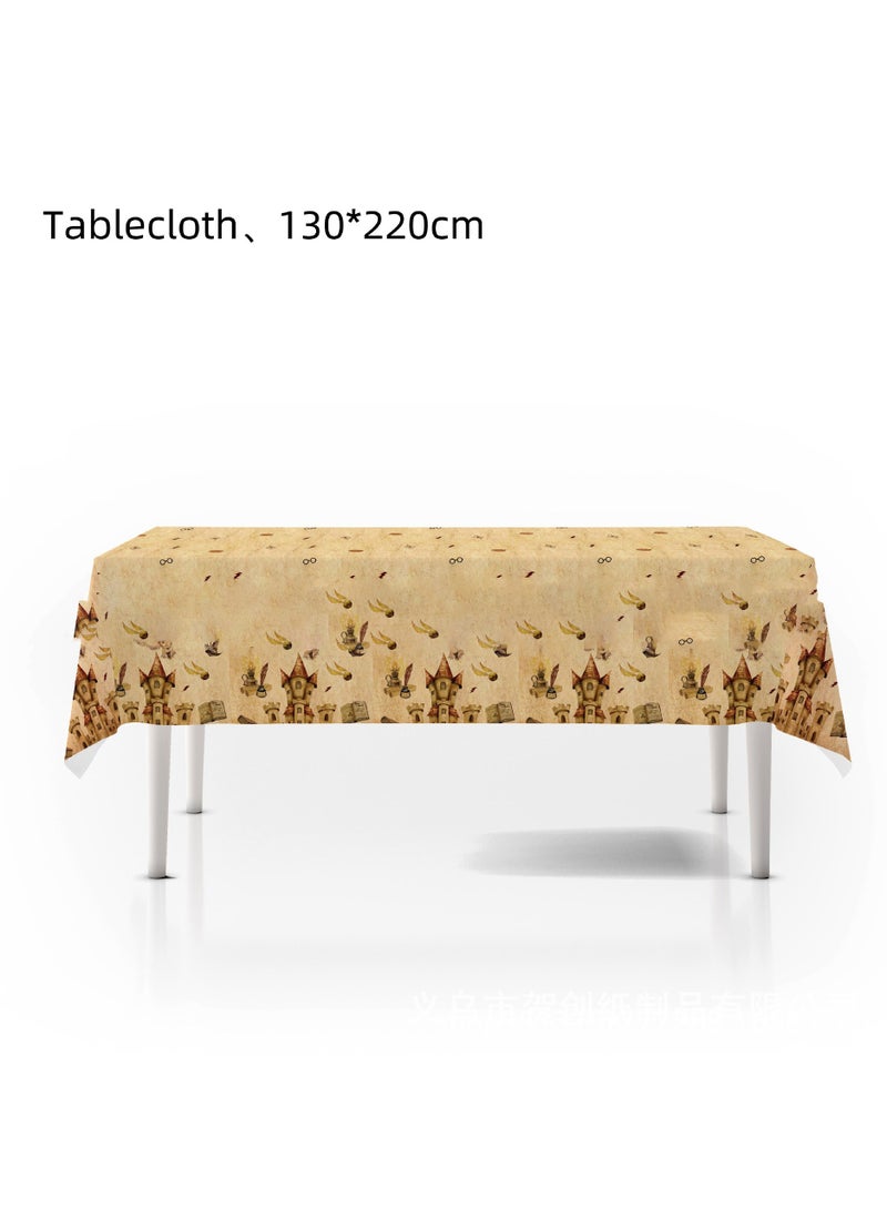 عام مجموعة تزيينات حفلات الأطفال بموضوع هاري بوتر. تتضمن هذه المجموعة كؤوسًا، أطباقًا ورقية، مناشفًا ورقية، وسلع تزيين بالبالونات، وأواني طعام. - Image 2