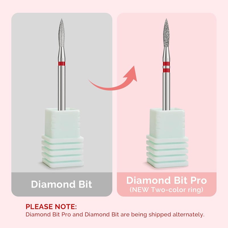 All choice modern design MelodySusie 2mm Flame Shape Cuticle Clean Nail Drill Bit 3/32'', Professional Safety Carbide Diamond Under Nail Cleaner for Cuticle Dead Skin Nail Prepare, Beginners Bits, Series Bit-S, Fine Dust tight seal - Image 3