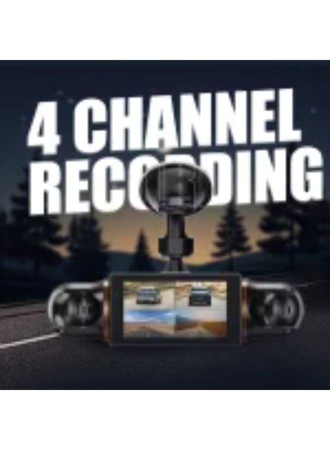 توبيز كاميرا سيارة توبي 3 بوصة 4 قنوات 1080 بكسل للوحة القيادة للسيارات واي فاي GPS مسجل فيديو 360 درجة كاميرا الرؤية الخلفية DVR سيارة 24H مجموعة أدوات ملحقات السيارة - Image 4