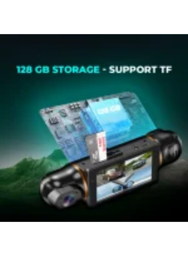 توبيز كاميرا سيارة توبي 3 بوصة 4 قنوات 1080 بكسل للوحة القيادة للسيارات واي فاي GPS مسجل فيديو 360 درجة كاميرا الرؤية الخلفية DVR سيارة 24H مجموعة أدوات ملحقات السيارة - Image 5