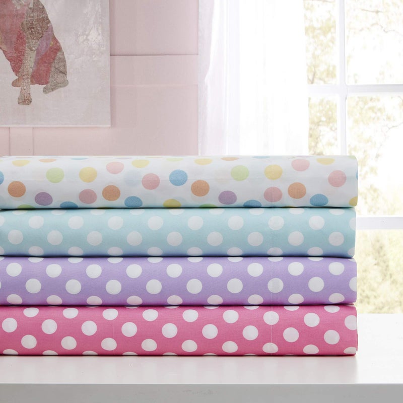Kute Kids Kute Kids Super Soft Sheet Set - Made with Special Designs and Characters  Includes Pillowcase(s); Available in Twin  Full & Queen Size (Toddler  Fun Dot Drops)  - Image 4
