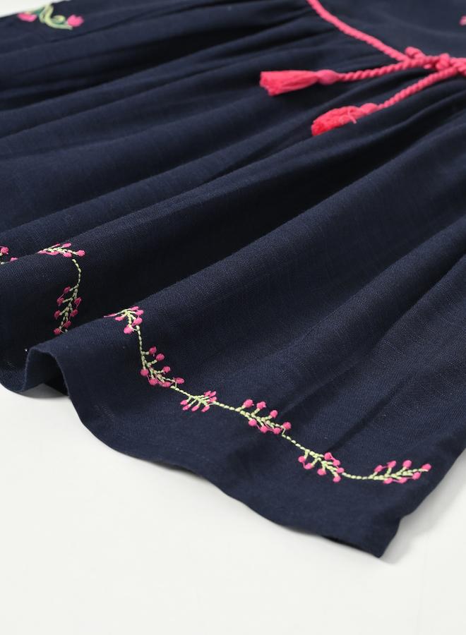 BELLA MODA Floral Embroidered Dress - Image 5