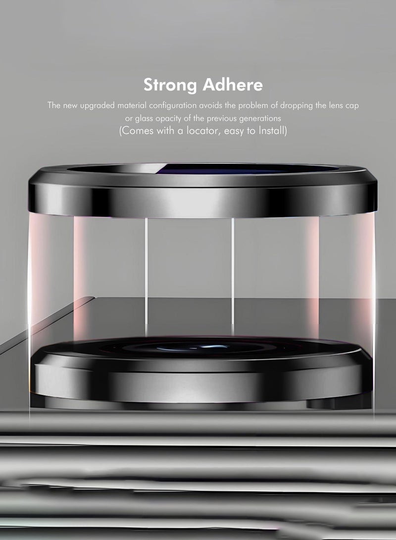 Wtech Apple iPhone 17 5G 2025 Premium Alloy Ring Camera Lens Tempered Glass Protector Shield (MLGICR) - Clear/Black - Image 5