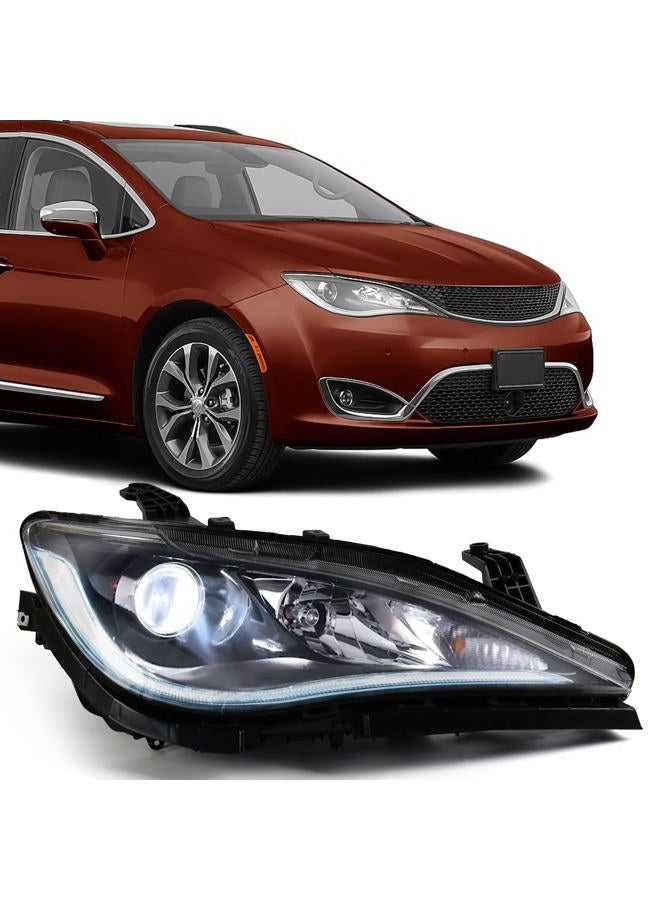 FIONE for Chrysler Pacifica Headlights Assembly 2018 2019 2020 halogen Projector Headlamp (Passenger) - Image 1