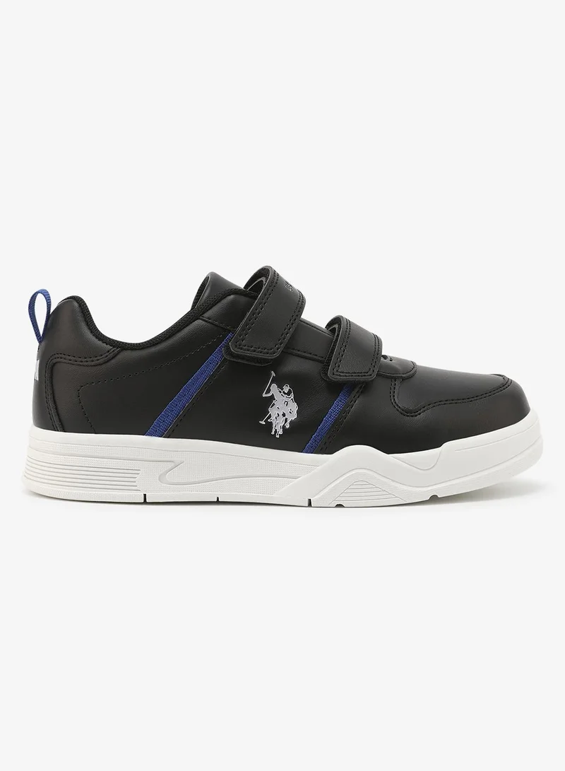 يو اس بولو اسن U.S. Polo Assn. Kena Boy's Comfortable Stylish Casual Everyday Low Top Sneaker - Black