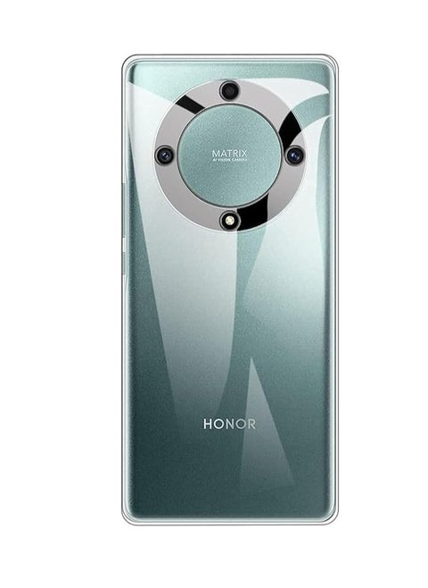 جراب خلفي من السيليكون الناعم والمرن من مطاط TPU الشفاف لهاتف Huawei Honor X9A