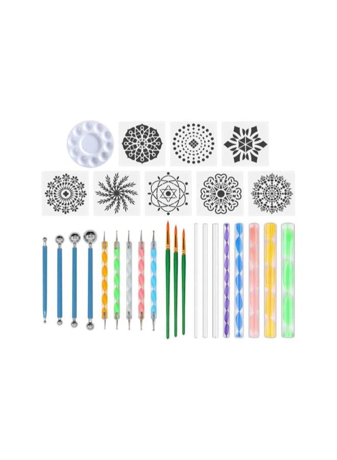 29pcs Mandala Dotting Tools Set Stencil Painting Tools for Painting Rocks - Image 2