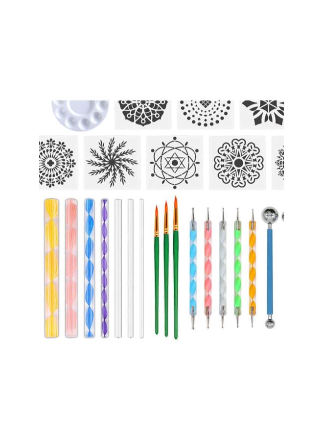 29pcs Mandala Dotting Tools Set Stencil Painting Tools for Painting Rocks - Image 4