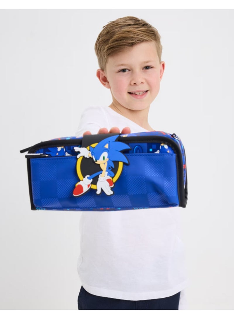 Smiggle pencil case from Australia, large capacity pencil case with Sonic cartoon design. - Image 4