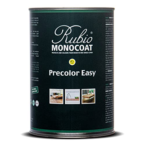 Rubio Monocoat Precolor Easy, Indoor Water-Based Wood Stain & Pre-Treatment, 200 ft² - Alpaca White | Quick-Dry, Eco-Friendly Pre-Color Bonding Stain for Indoor Use with Oil Plus 2C | 1 Liter - Image 1