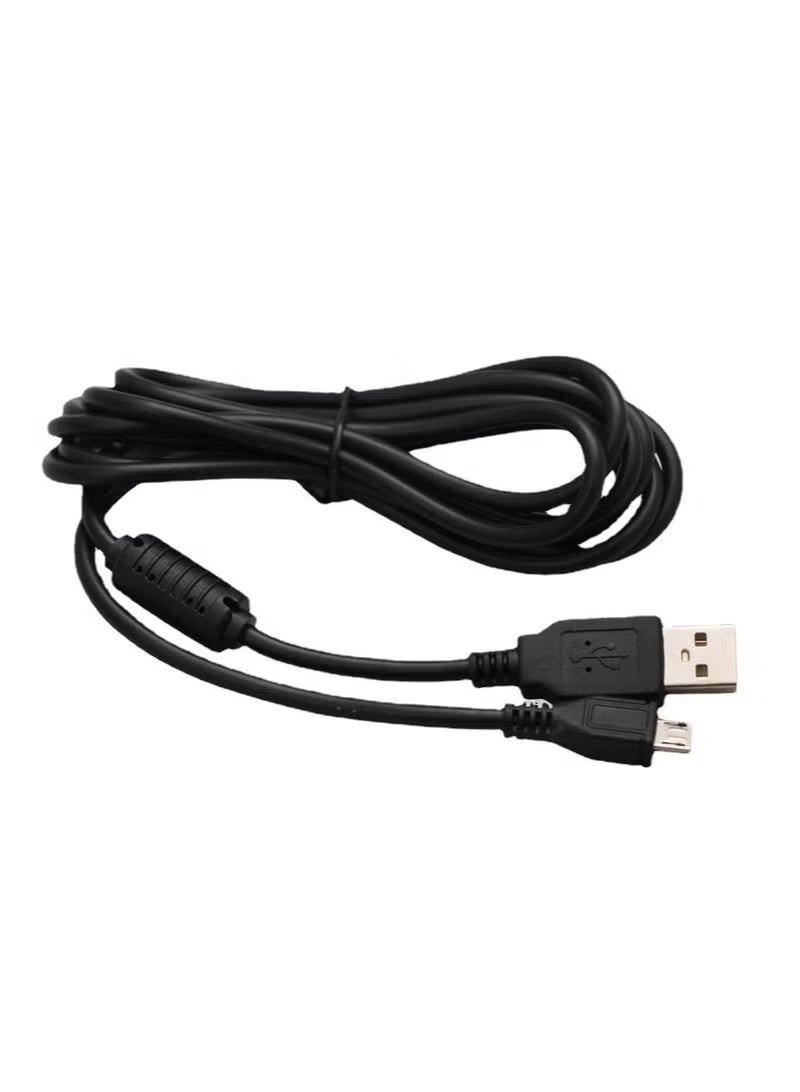 كابل USB إلى Micro USB بطول 2 متر (6.6 قدم) للشحن السريع ومزامنة البيانات، متوافق مع وحدات تحكم PS4 DualShock 4 وXbox One ووحدات التحكم اللاسلكية، بالإضافة إلى الهواتف الذكية التي تعمل بنظام Android والأجهزة اللوحية وبنوك الطاقة (اللون: أسود). - Image 1
