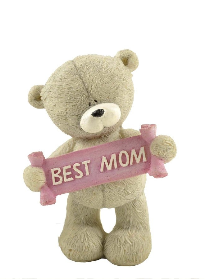 ENNAS Best Mom Bear Figurine – Cute Resin Gift for Mom from Daughter or Son, Mini Desk Statue for Birthday, Thank You, New Mother or Everyday Appreciation Decor - Image 1