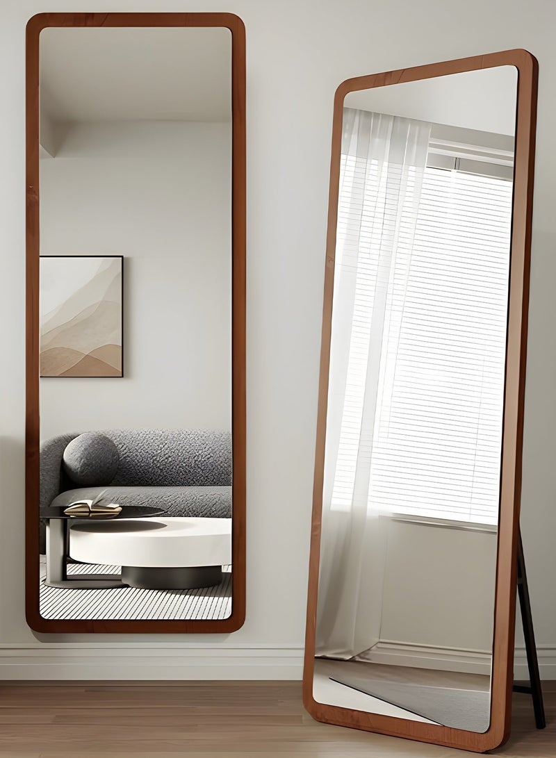 تايمي مرآة كبيرة بتصميم انيق 160x60سم - مرآة كاملة الطول باطار خشبي  واستاند خلفي - تصميمها الجميل يناسب غرفة المعيشة وغرف اللبس وغرف النوم والمحال التجاريه - Image 3