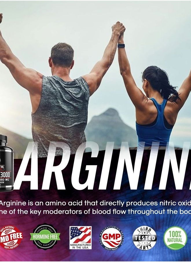 DR EMIL NUTRITION - Dr. Emil - L Arginine (3150mg) Highest Capsule Dose - Nitric Oxide Supplement for Vascularity, Endurance and Heart Health (AAKG and HCL) - 90 Tablets - Image 1
