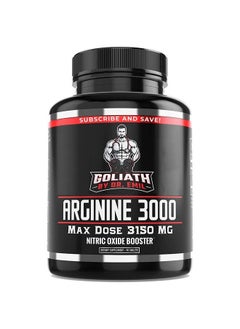 DR EMIL NUTRITION Dr. Emil - L Arginine (3150mg) Highest Capsule Dose - Nitric Oxide Supplement for Vascularity, Endurance and Heart Health (AAKG and HCL) - 90 Tablets  - Image 1