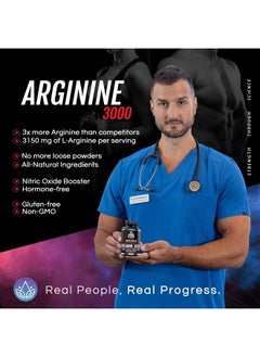 DR EMIL NUTRITION Dr. Emil - L Arginine (3150mg) Highest Capsule Dose - Nitric Oxide Supplement for Vascularity, Endurance and Heart Health (AAKG and HCL) - 90 Tablets  - Image 2