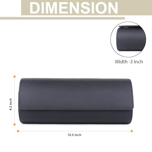 essart Travel Watch Roll Case 4 Slots – Portable Luxury Watch Organizer & Storage Box for Men & Women - Image 3