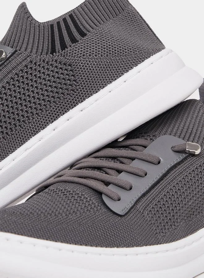 Styli Elastic Lace Pull On Sneakers with Pull Tab