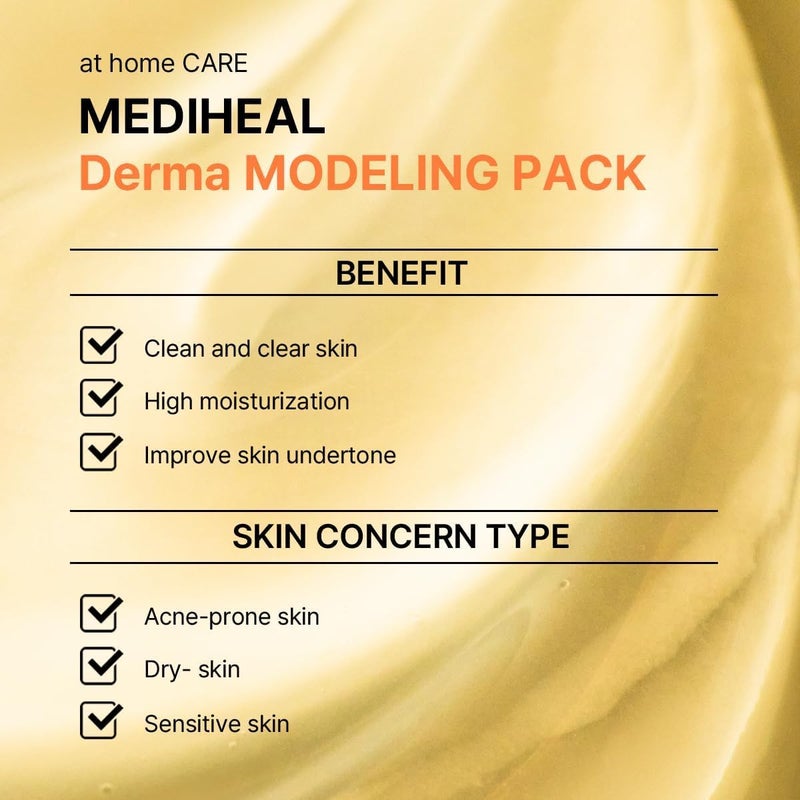 Mediheal Derma Modeling Pack (Vitamin) - Radiance Care For Smooth Skin - Easy DIY Home Spa Kits, Hydrating Icy Jelly Mask For Skin Refreshment - Image 3