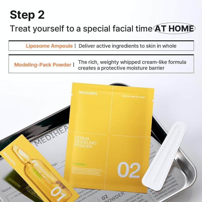 Mediheal Derma Modeling Pack (Vitamin) - Radiance Care For Smooth Skin - Easy DIY Home Spa Kits, Hydrating Icy Jelly Mask For Skin Refreshment - Image 4