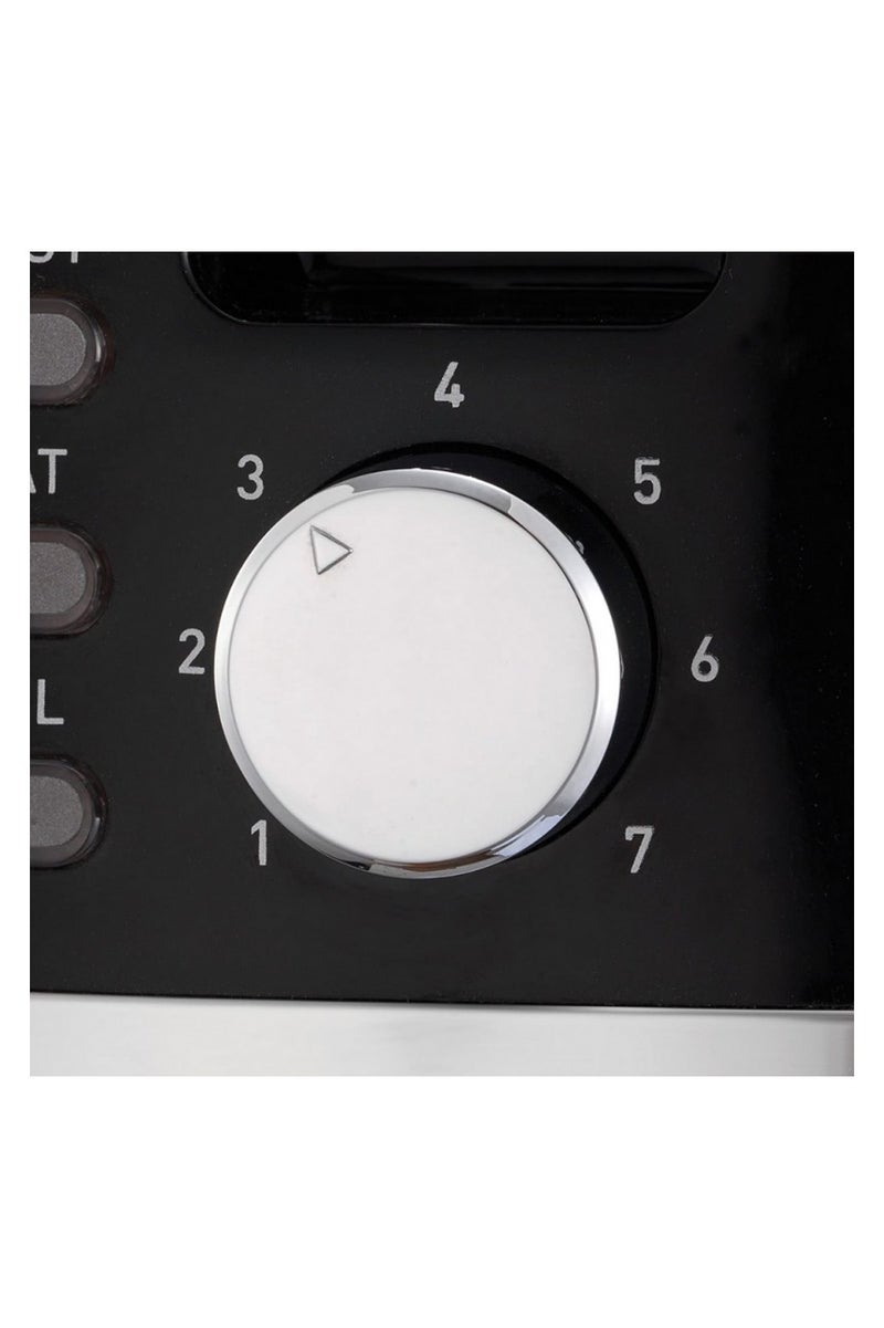 مورفي ريتشاردز محمصة ذات شريحتين من دايمنشنز - 850 واط، 7 إعدادات للتحمير، وظائف إزالة التجميد/إعادة التسخين/إلغاء، ذراع رفع عالية، فتحات عميقة متغيرة، صينية فتات قابلة للإزالة - بلاستيك مزخرف مع تريم من الفولاذ المقاوم للصدأ - Image 2