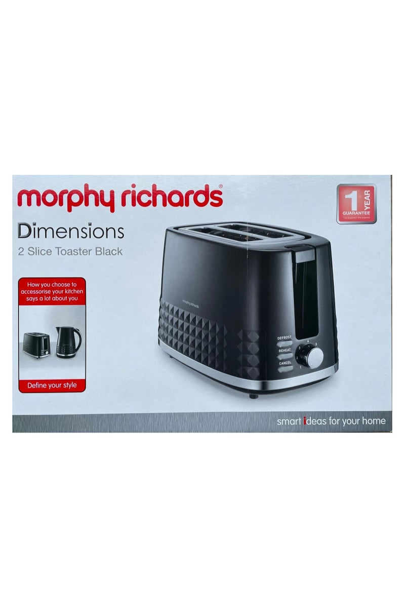 مورفي ريتشاردز محمصة ذات شريحتين من دايمنشنز - 850 واط، 7 إعدادات للتحمير، وظائف إزالة التجميد/إعادة التسخين/إلغاء، ذراع رفع عالية، فتحات عميقة متغيرة، صينية فتات قابلة للإزالة - بلاستيك مزخرف مع تريم من الفولاذ المقاوم للصدأ - Image 4