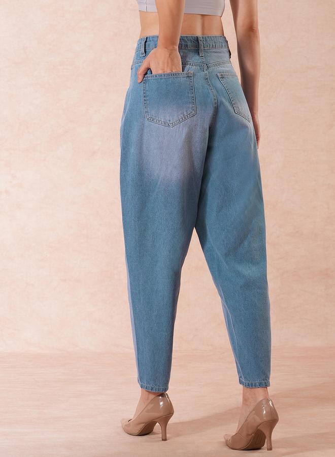 globus High-Rise Clean Look Barrel Fit Ankle Length Jeans - Image 5