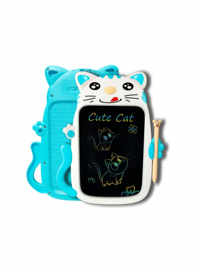 Beauenty Cute Cat LCD Writing Tablet for Kids, Colorful Doodle Board Gift, Reusable Erasable Graffiti Handwriting Tablet for Boys and Girls Ages 3 to 12 Years. - Image 1