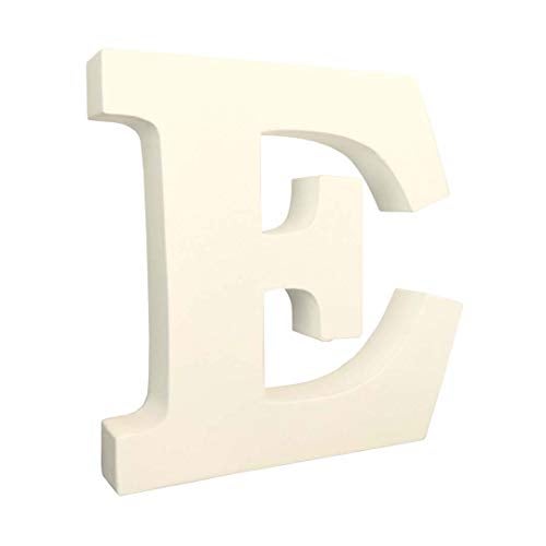 SMARTCAREWOOD Wooden E Letter- English Upper Case Alphabets Cutouts for Art and Craft Work (E_White_15x2.5 Cm) - Image 2