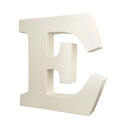 SMARTCAREWOOD Wooden E Letter- English Upper Case Alphabets Cutouts for Art and Craft Work (E_White_15x2.5 Cm) - Image 3