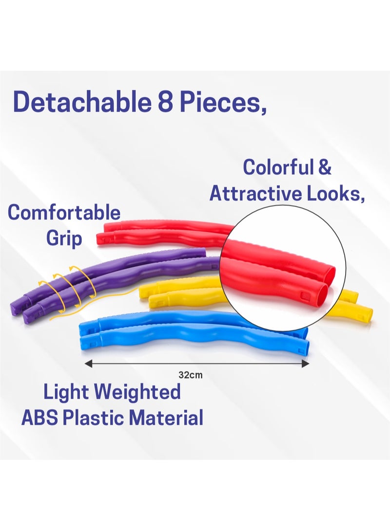 Chanak Hula Hoop for Adults & Kids, Inter-Lockable 8 Pieces Exercise & Fitness Hula Hoop, Detachable Multicolor Hoola Hoop for Kids (Box Pack) - Image 4