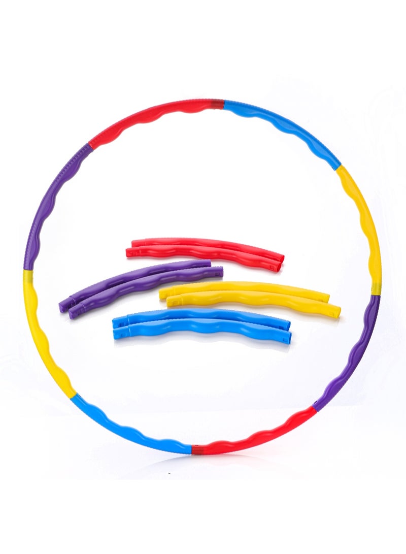 Chanak Hula Hoop for Adults & Kids, Inter-Lockable 8 Pieces Exercise & Fitness Hula Hoop, Detachable Multicolor Hoola Hoop for Kids (Box Pack) - Image 1