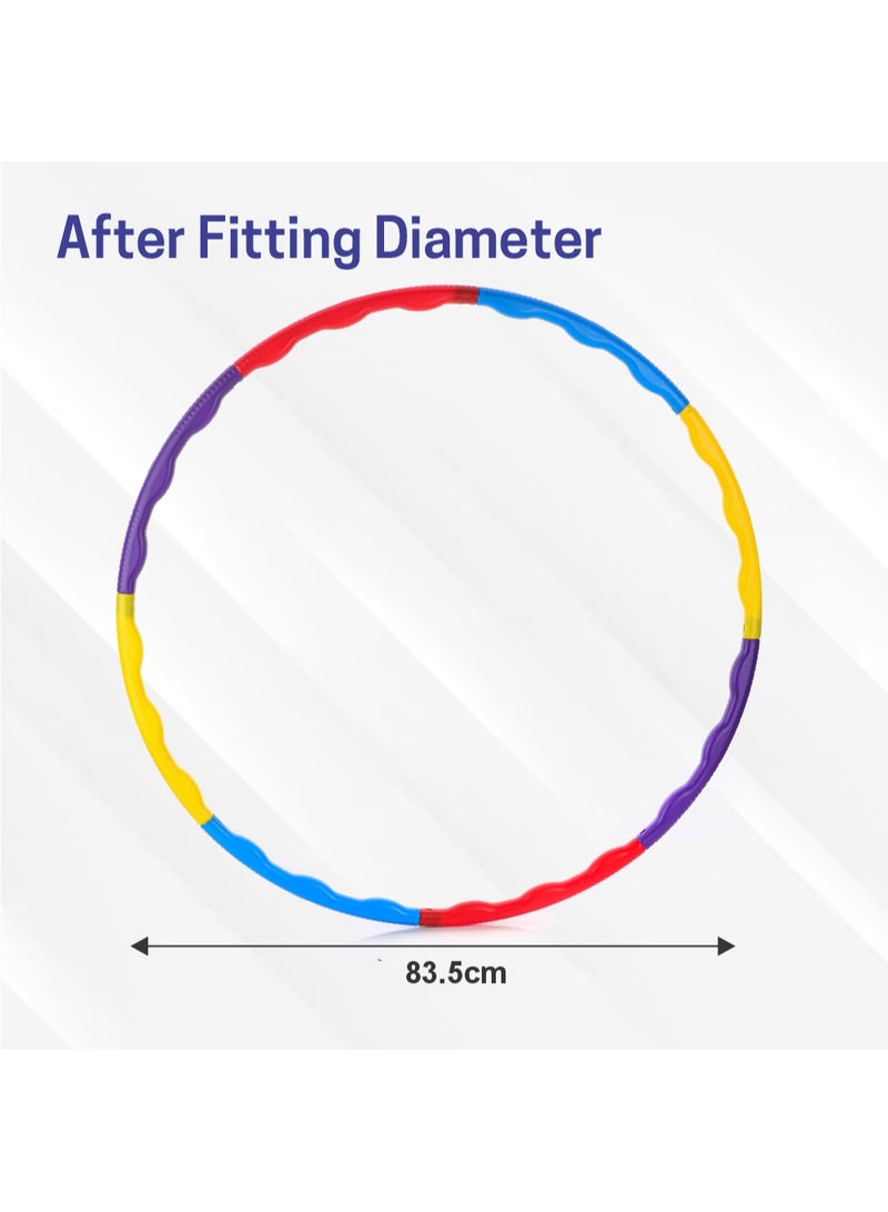 Chanak Hula Hoop for Adults & Kids, Inter-Lockable 8 Pieces Exercise & Fitness Hula Hoop, Detachable Multicolor Hoola Hoop for Kids (Box Pack) - Image 3