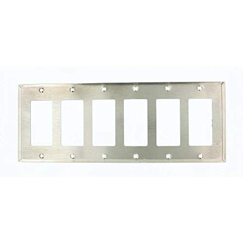 Leviton 6Gang DecoraGFCI Device Decora Wallplate Device Mount Stainless Steel 8443640 - Image 3