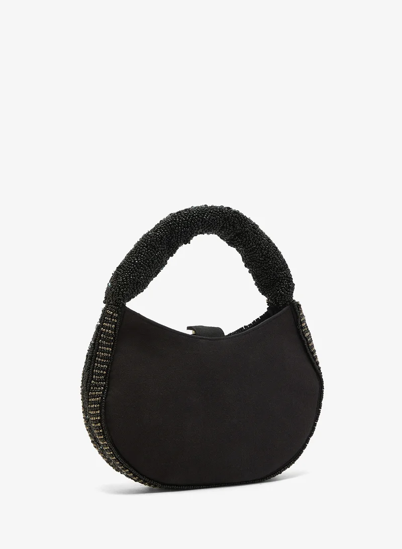 Namshi x Embroidered Beaded Tassle Clutch