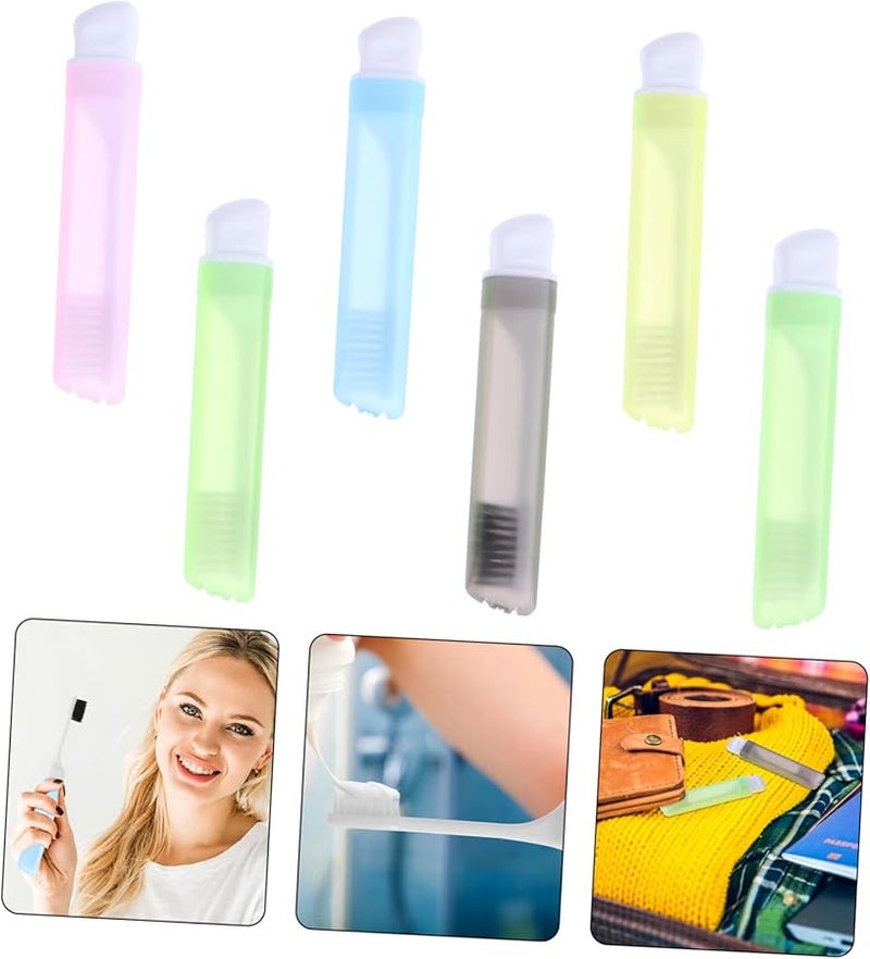 NOLITOY 18 قطعة فرشاة أسنان قابلة للطي للسفر ذات شعيرات ناعمة متعددة الألوان للتخييم ورحلات العمل - Image 5