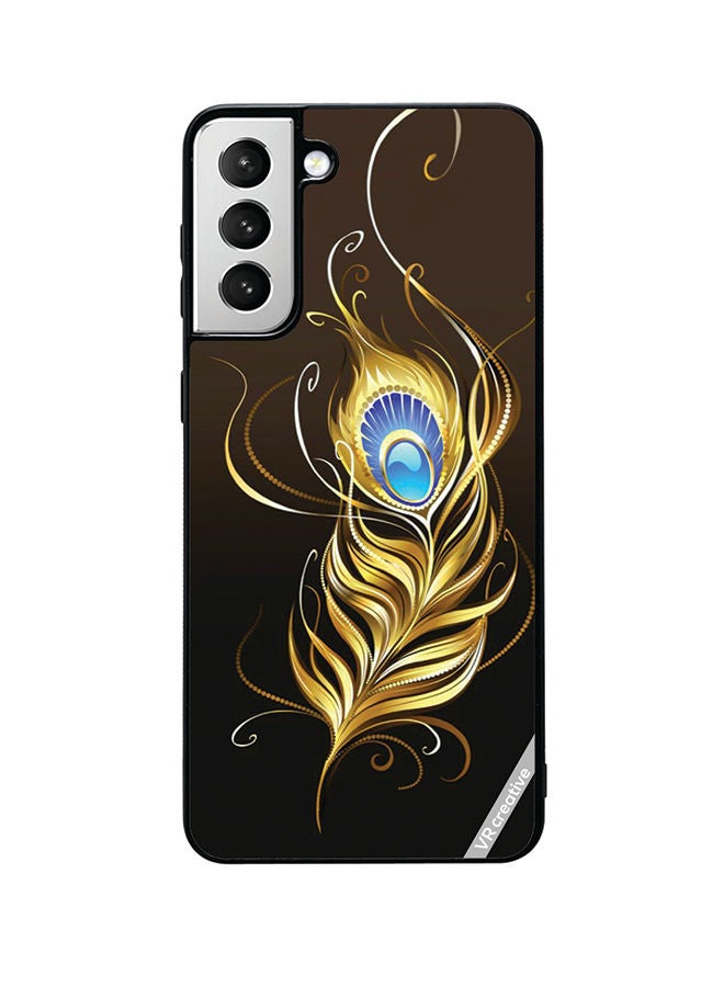VR CREATIVE Protective Case Cover For Samsung Galaxy S22 Plus 5G Feather Design Multicolour - Image 1