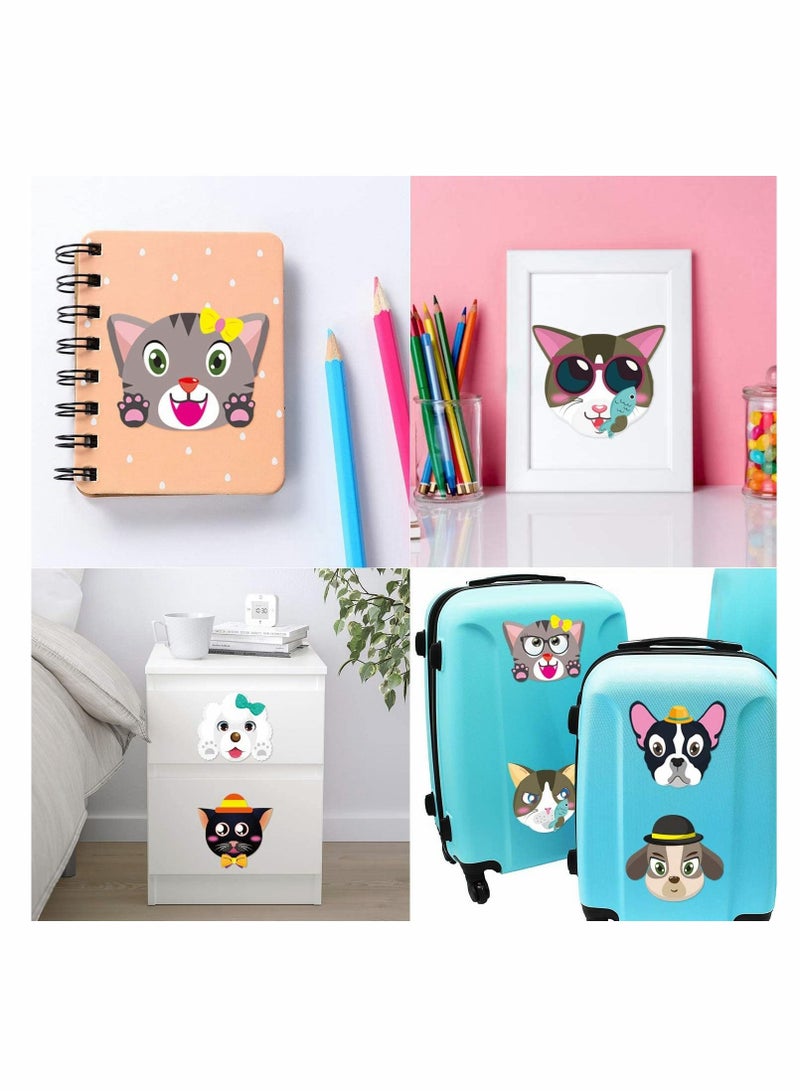 SYOSI Make Your Own Stickers, 36 Pcs Kids Stickers Sheets, Dogs and Cats Stickers Fun Craft Project for Kids, Dogs And Cats Mix and Match Stickers Kids Party Favor, Class Reward - Image 2