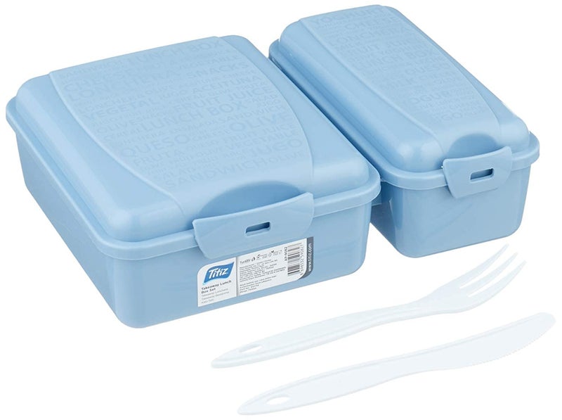 Titiz Lunch Box Set, 2 Pieces - Blue - Image 1